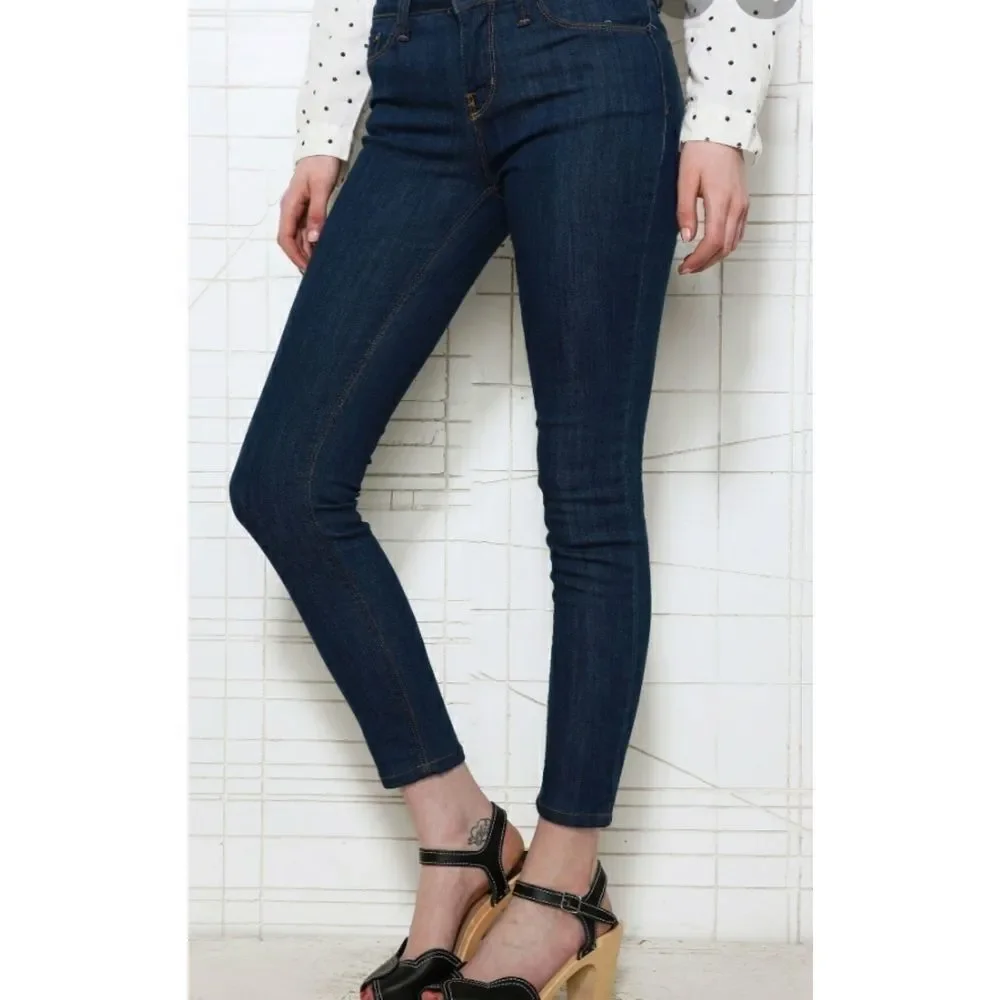 bdg high rise cigarette ankle jeans Ankle‎ Skinny Dark Rinse 27 Antique nickel hardware with tonal stitching BDG Reed Mid-Rise Cigarette Jean